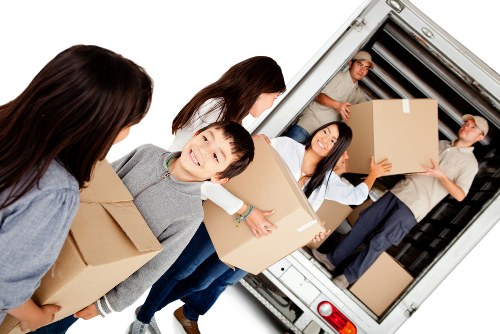 Packing office equipment for relocation services