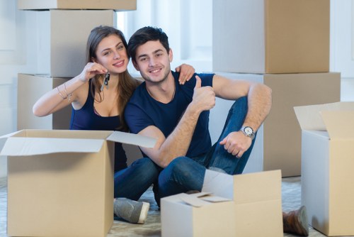 Professionals handling a move for Egham Removals
